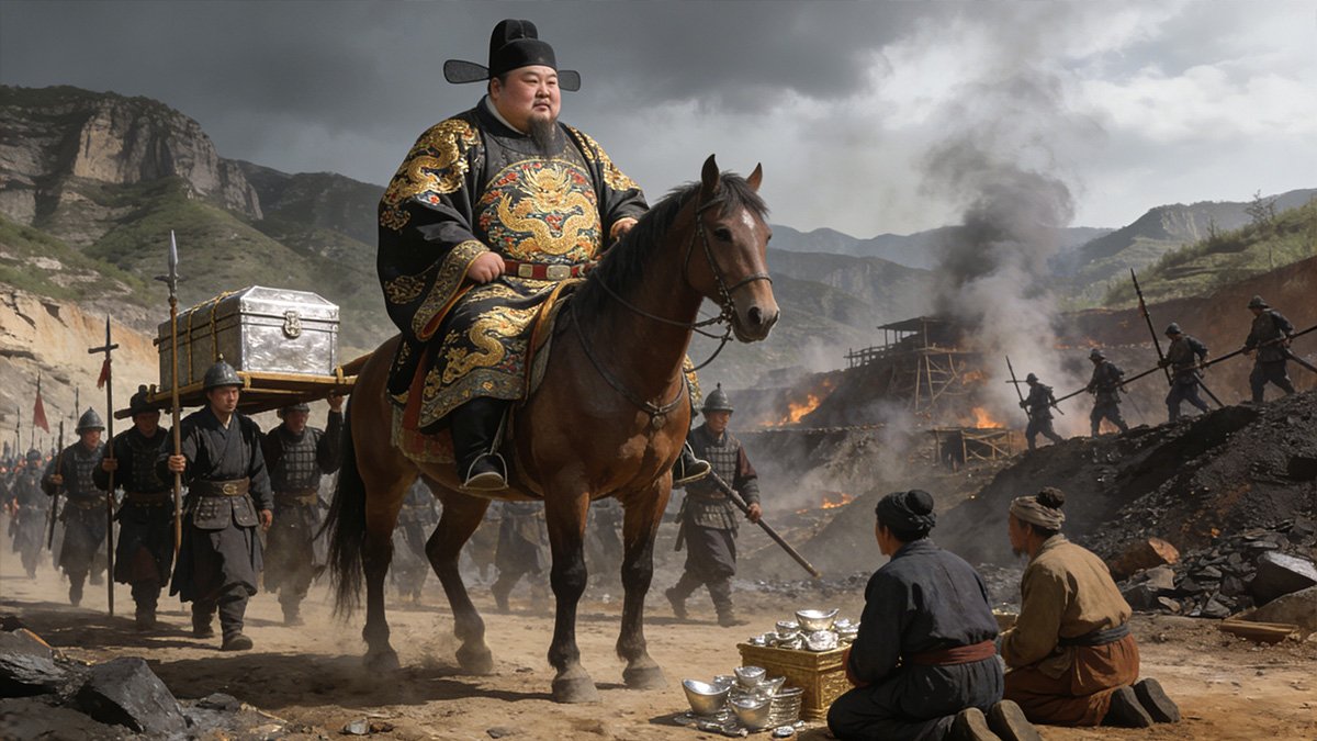  A Ming tax-collecting eunuch enforcing direct imperial control over local mining regions.