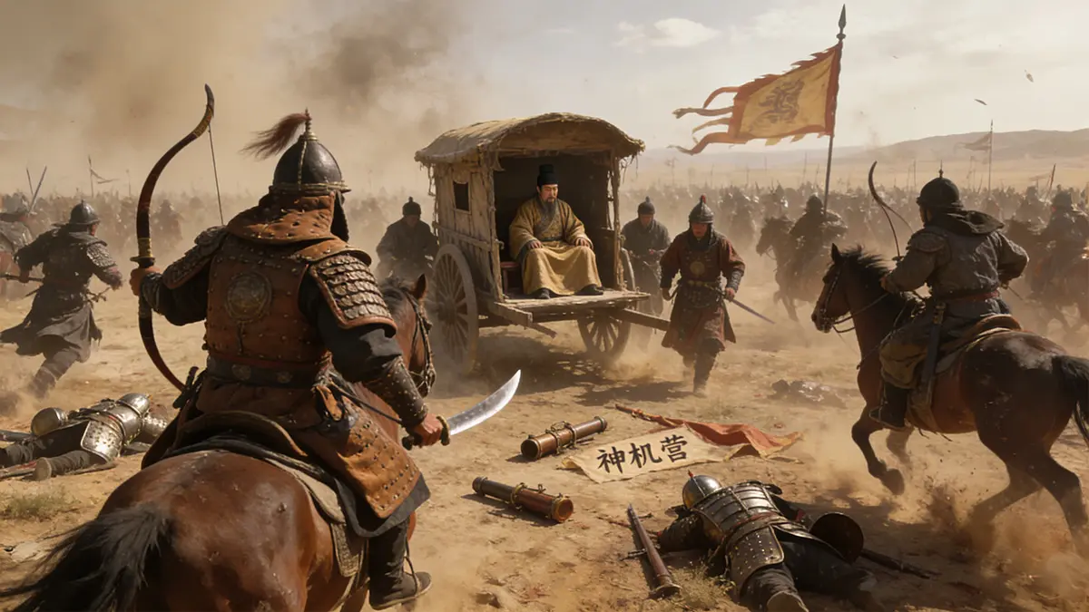 The Tumu Crisis of 1449: the Ming army is annihilated, and Emperor Yingzong is captured by the Oirat Mongols.