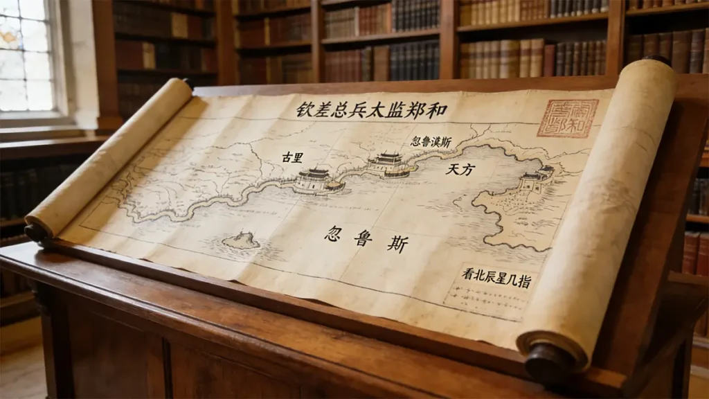 This 15th-century chart wasn’t decorative—it included instructions like “observe Polaris at X zhi here,” making it a functional navigation database.