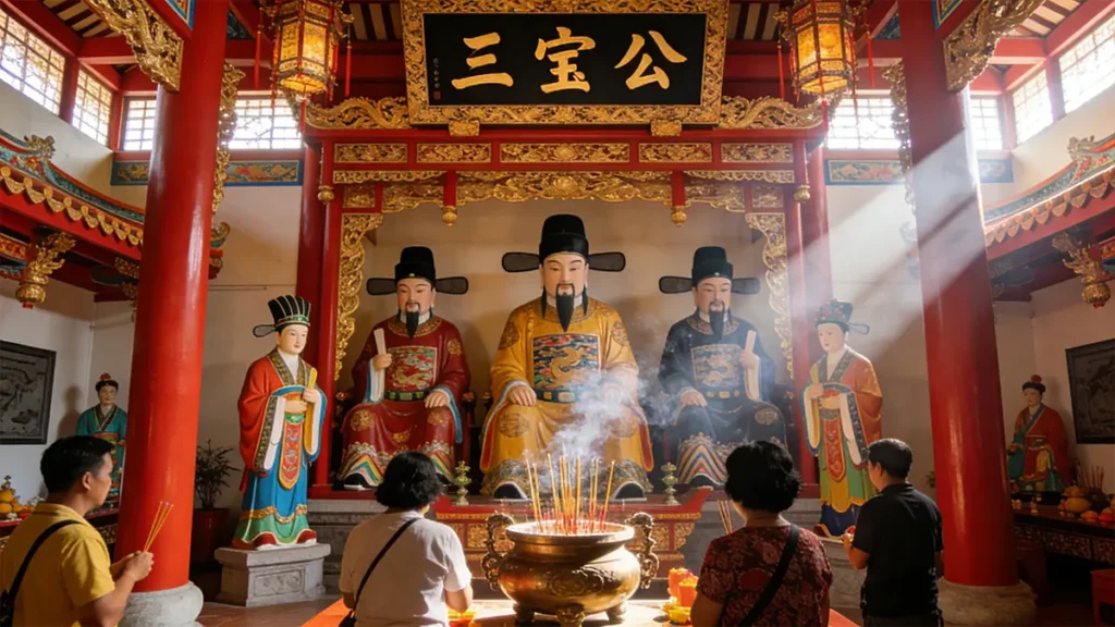 San Bao Gong temple in Southeast Asia where Zheng He is worshipped as a folk deity