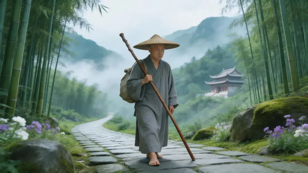 Legend holds that the Jianwen Emperor escaped through a secret tunnel from the burning palace, shaved his head, and wandered as a monk through the mountains of southwestern China.