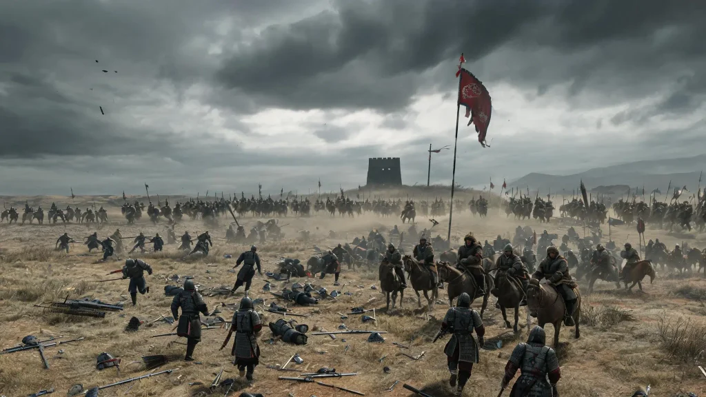 The Ming army's defeat at the Battle of Tumu