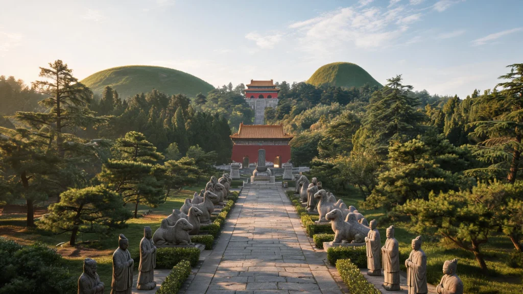 Panorama of Xiaoling Tomb (Ming Xiaoling) in Nanjing